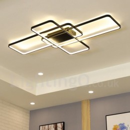 Plafoniera modernă, contemporană, cu pictură din aluminiu, Lampă de perete cu montare încasată, cu dimmer cu telecomandă pentru camera de zi, dormitor, poate fi folosită și ca lumină de perete