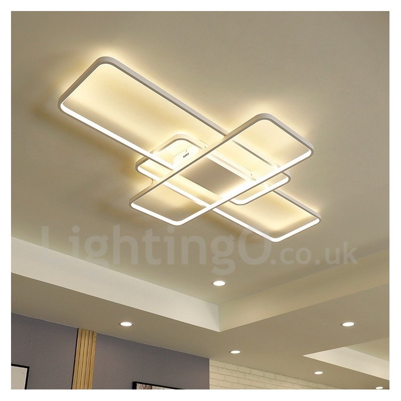 Plafoniera modernă, contemporană, cu pictură din aluminiu, Lampă de perete cu montare încasată, cu dimmer cu telecomandă pentru camera de zi, dormitor, poate fi folosită și ca lumină de perete