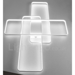 Plafoniera modernă, contemporană, cu pictură din aluminiu, Lampă de perete cu montare încasată, cu dimmer cu telecomandă pentru camera de zi, dormitor, poate fi folosită și ca lumină de perete