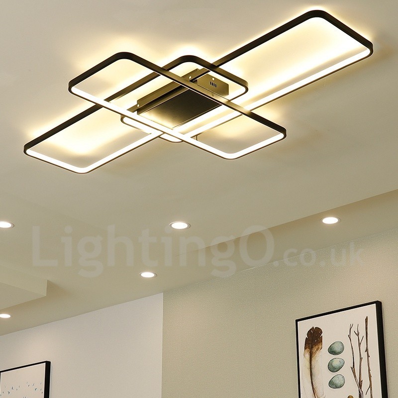 Plafoniera modernă, contemporană, cu pictură din aluminiu, Lampă de perete cu montare încasată, cu dimmer cu telecomandă pentru camera de zi, dormitor, poate fi folosită și ca lumină de perete