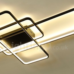 Plafoniera modernă, contemporană, cu pictură din aluminiu, Lampă de perete cu montare încasată, cu dimmer cu telecomandă pentru camera de zi, dormitor, poate fi folosită și ca lumină de perete