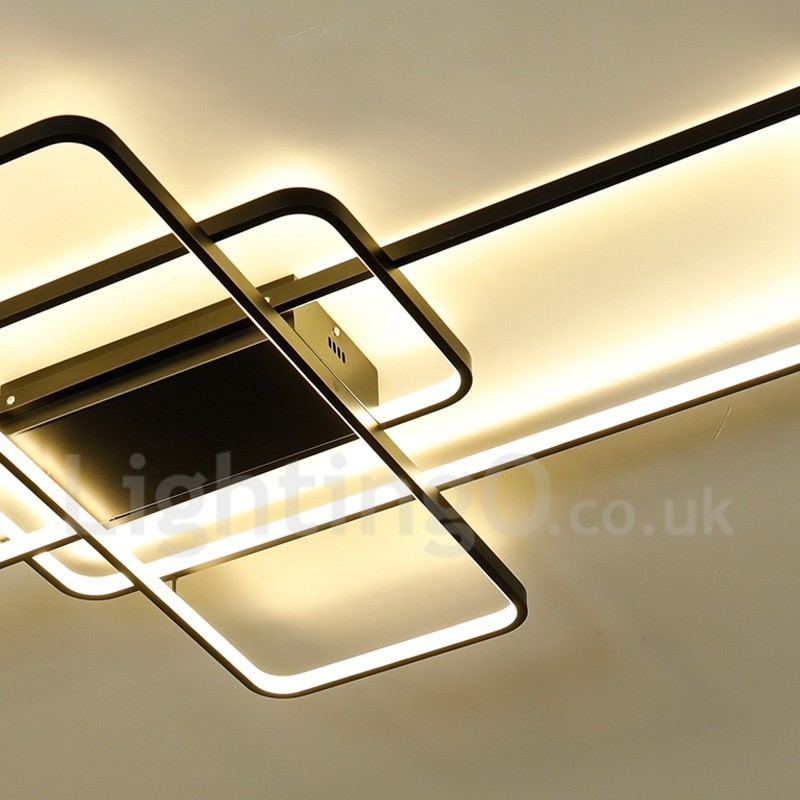 Plafoniera modernă, contemporană, cu pictură din aluminiu, Lampă de perete cu montare încasată, cu dimmer cu telecomandă pentru camera de zi, dormitor, poate fi folosită și ca lumină de perete