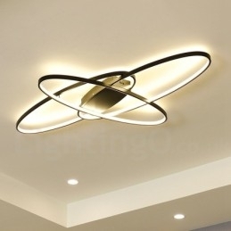 Plafoniera ovală, modernă, contemporană, din aluminiu, care poate fi reglată, lampă cu montare întinsă pentru camera de zi, dormitor, poate fi folosită și ca lampă de perete