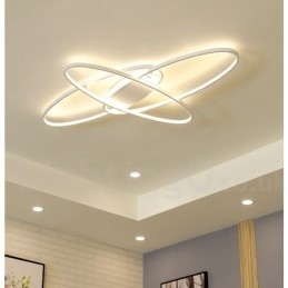 Plafoniera ovală, modernă, contemporană, din aluminiu, care poate fi reglată, lampă cu montare întinsă pentru camera de zi, dormitor, poate fi folosită și ca lampă de perete