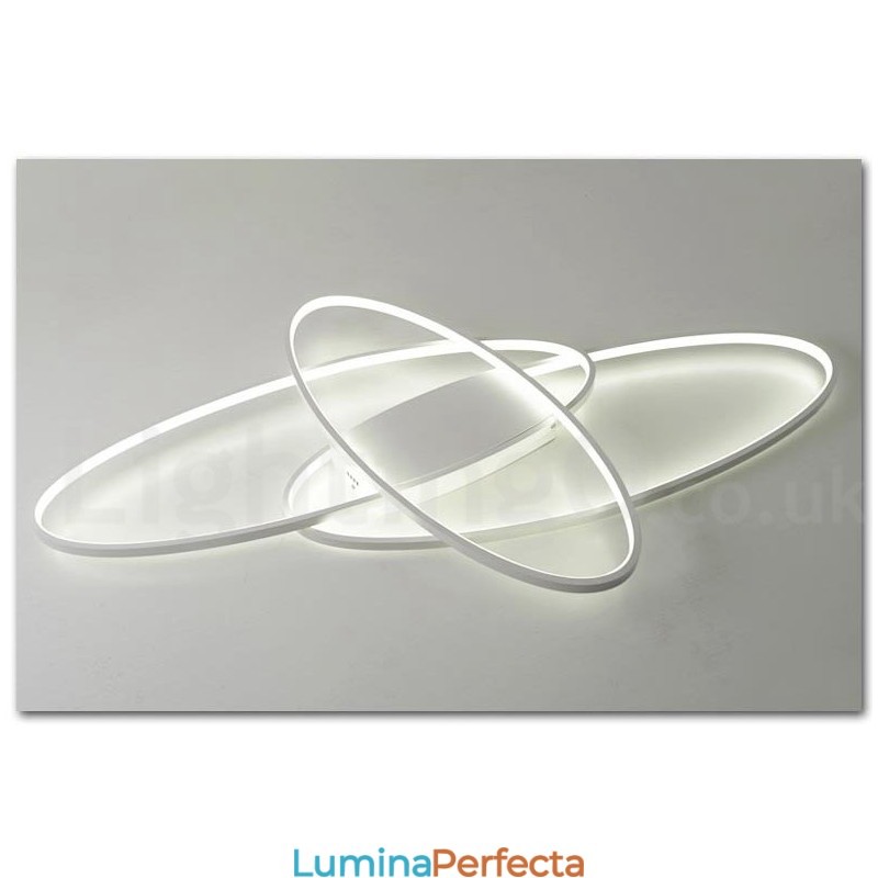 Plafoniera ovală, modernă, contemporană, din aluminiu, care poate fi reglată, lampă cu montare întinsă pentru camera de zi, dormitor, poate fi folosită și ca lampă de perete