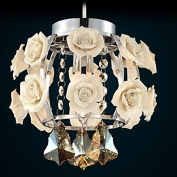 Candelabru Cristal Modern Contemporan Lanternă Metal 1 Lumină