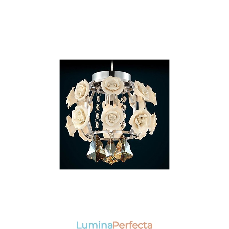 Candelabru Cristal Modern Contemporan Lanternă Metal 1 Lumină