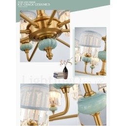 Candelabru de lumânare cu pandantiv din alamă pură, rustic, retro, vintage, din alamă, cu lumânare, cu nuanțe de material și cristal