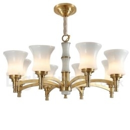 Candelabru cu pandantiv din alamă din alamă, luxos, rustic, retro, epocă, din alamă, cu abajururi de sticlă