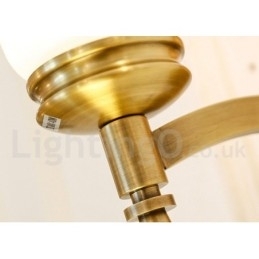 Candelabru cu pandantiv din alamă din alamă, luxos, rustic, retro, epocă, din alamă, cu abajururi de sticlă