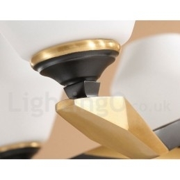 Candelabru de lumânare cu pandantiv din alamă, rustic, retro, de lux, din alamă pură, cu abajururi de sticlă