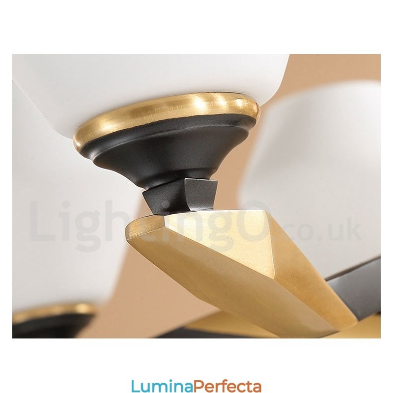 Candelabru de lumânare cu pandantiv din alamă, rustic, retro, de lux, din alamă pură, cu abajururi de sticlă