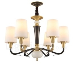 Candelabru cu pandantiv din alamă din alamă, luxos, rustic, retro, vintage, din alamă, cu abajururi de sticlă