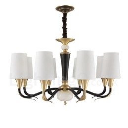 Candelabru cu pandantiv din alamă din alamă, luxos, rustic, retro, vintage, din alamă, cu abajururi de sticlă