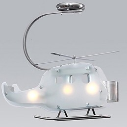 Lampă simplă pentru copii Lampă pentru elicopter din sticlă de desene animate