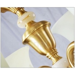 Candelabru luxos din alamă pură, retro, retro, vintage, din alamă, cu pandantiv, cu lumânări din sticlă