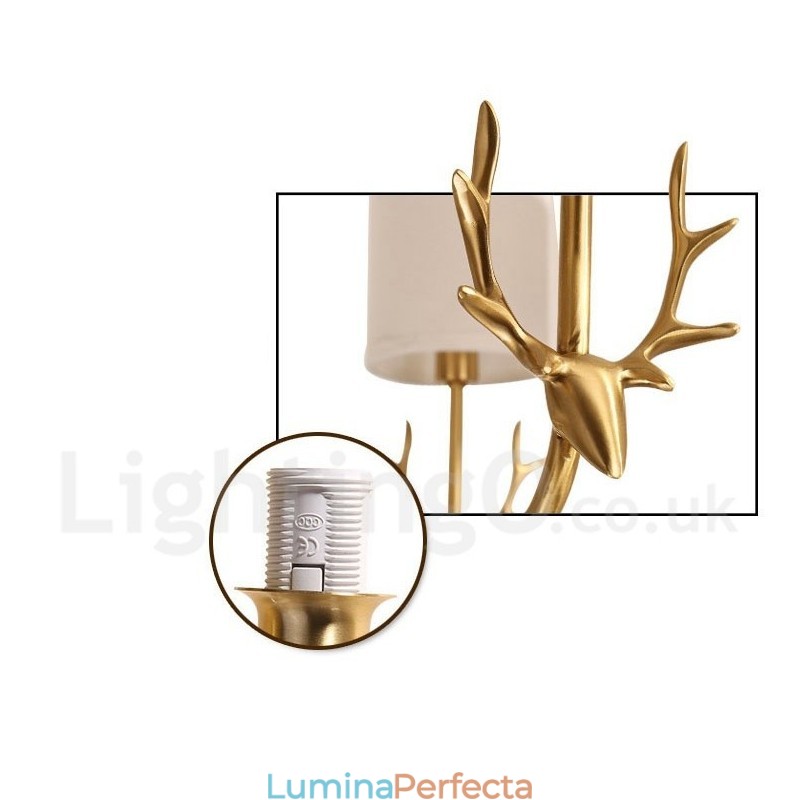 Candelabru de lumânare cu pandantiv din alamă, rustic, retro, de lux, din alamă pură, cu nuanțe de material textil