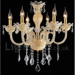 Candelabru cu lumânare cu pandantiv modern și luxos din cristal