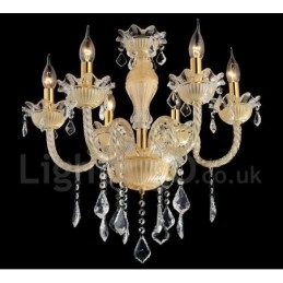 Candelabru cu lumânare cu pandantiv modern și luxos din cristal
