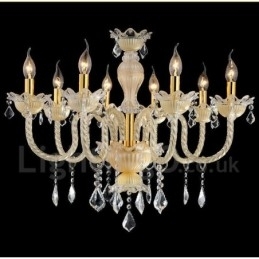 Candelabru cu lumânare cu pandantiv modern și luxos din cristal