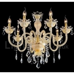 Candelabru cu lumânare cu pandantiv modern și luxos din cristal