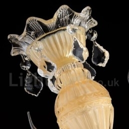 Candelabru cu lumânare cu pandantiv modern și luxos din cristal