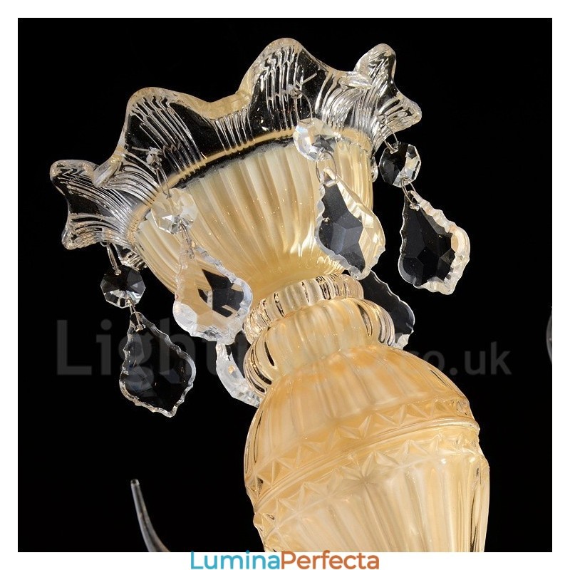 Candelabru cu lumânare cu pandantiv modern și luxos din cristal