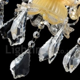 Candelabru cu lumânare cu pandantiv modern și luxos din cristal