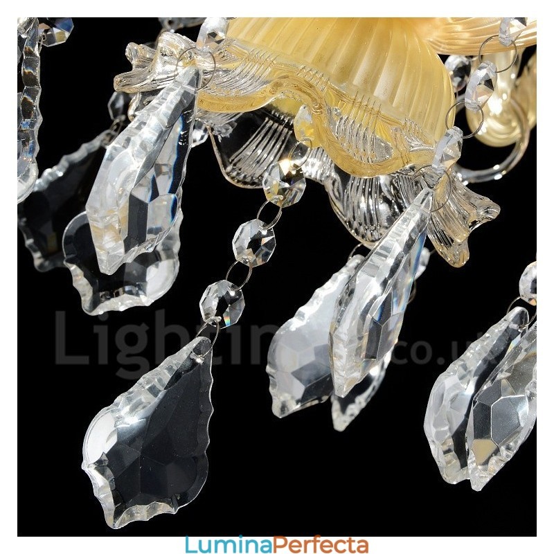 Candelabru cu lumânare cu pandantiv modern și luxos din cristal