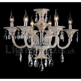 Candelabru de lumânare cu pandantiv modern și luxos din cristal