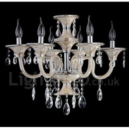 Candelabru de lumânare cu pandantiv modern și luxos din cristal