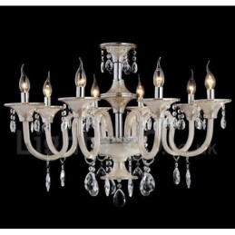 Candelabru de lumânare cu pandantiv modern și luxos din cristal
