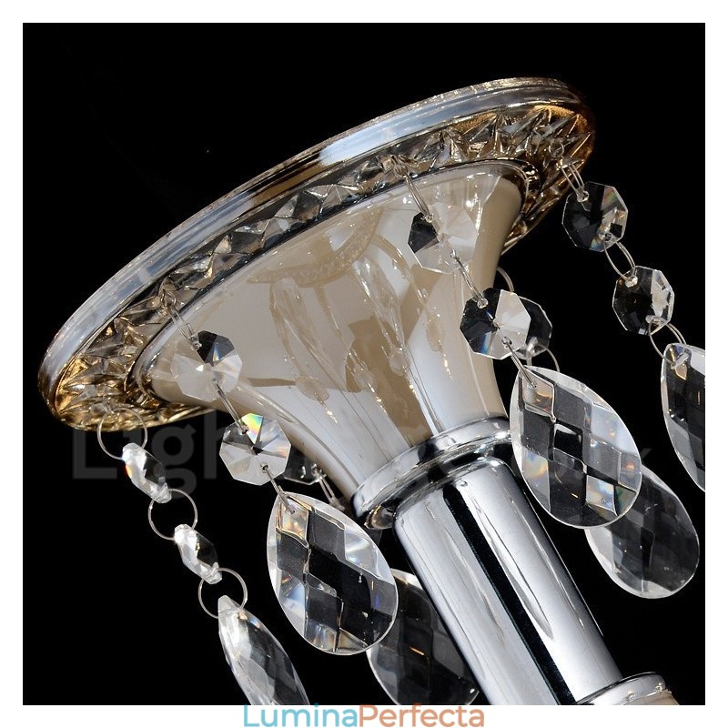 Candelabru de lumânare cu pandantiv modern și luxos din cristal
