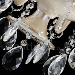 Candelabru de lumânare cu pandantiv modern și luxos din cristal