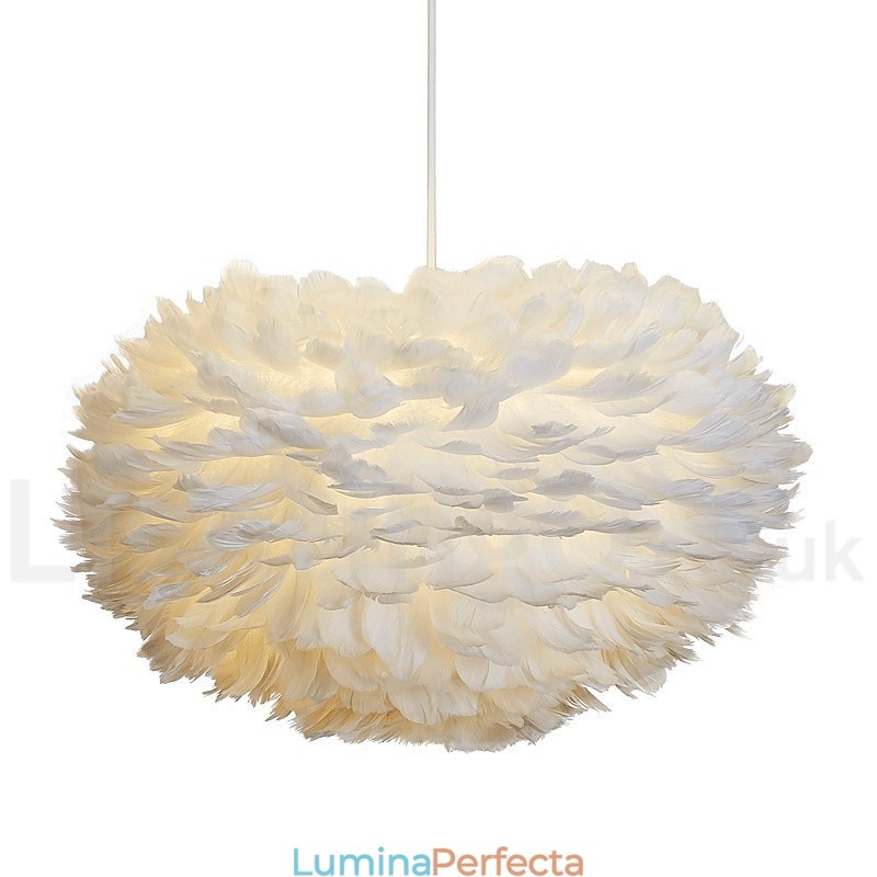 Candelabru cu pene în mai multe culori Lampă suspendată modernă și contemporană