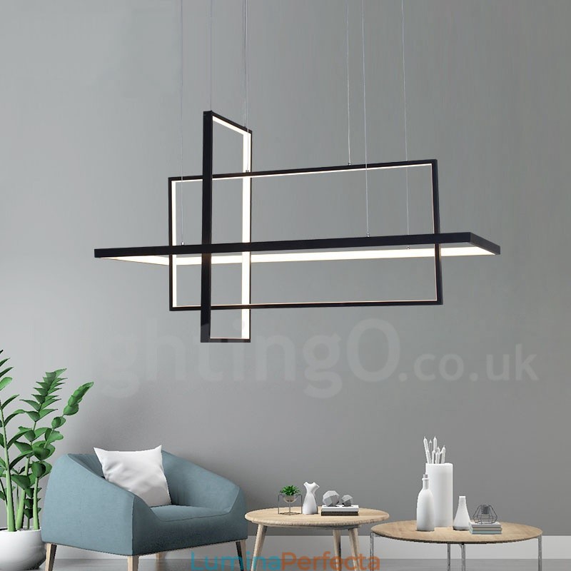 Lumină suspendată liniară reglabilă cu telecomandă Lumină ambientală Finisaje vopsite Aluminiu Design modern