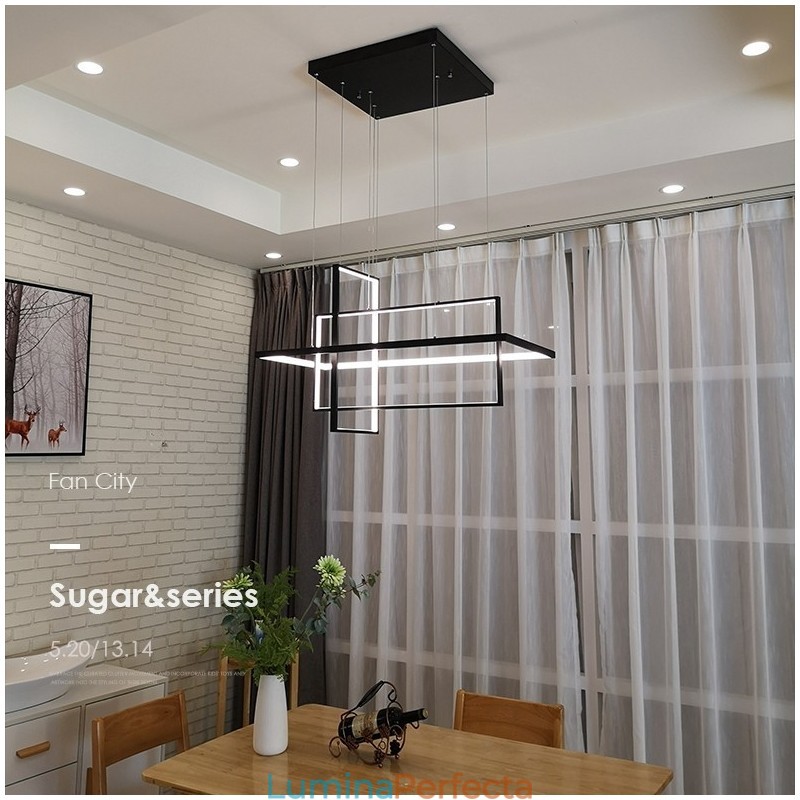 Lumină suspendată liniară reglabilă cu telecomandă Lumină ambientală Finisaje vopsite Aluminiu Design modern