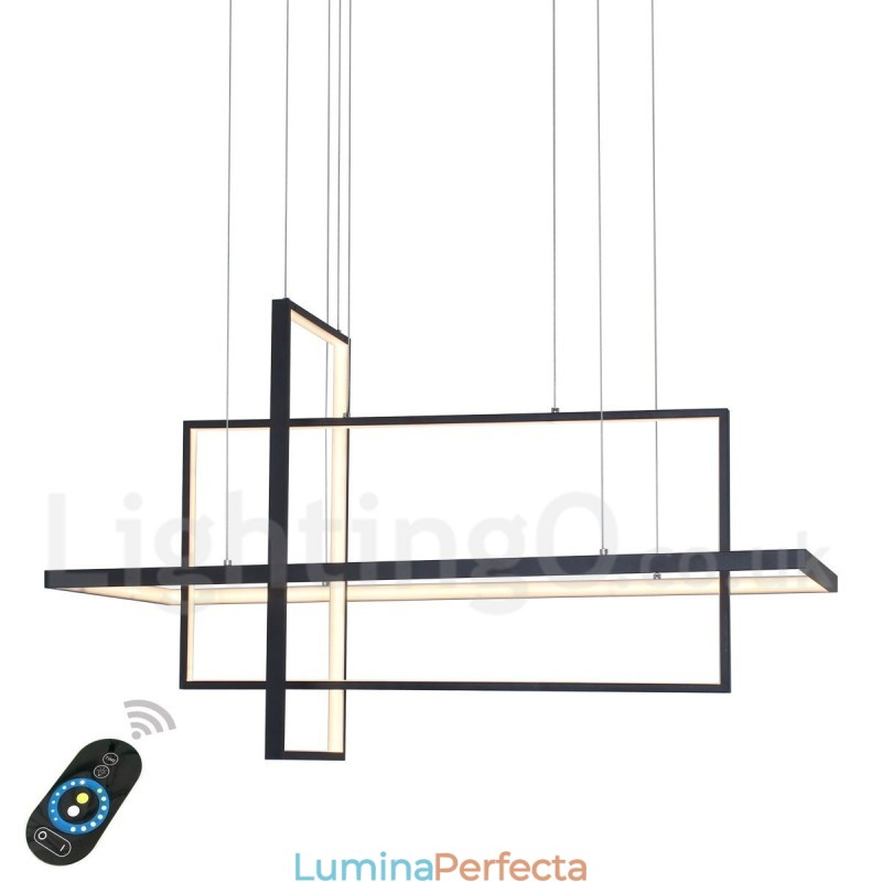 Lumină suspendată liniară reglabilă cu telecomandă Lumină ambientală Finisaje vopsite Aluminiu Design modern