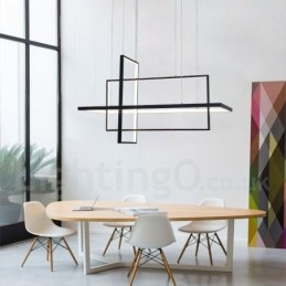 Lumină suspendată liniară reglabilă cu telecomandă Lumină ambientală Finisaje vopsite Aluminiu Design modern