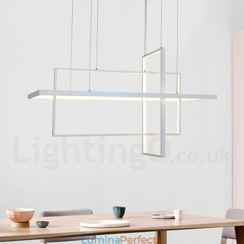 Lumină suspendată liniară reglabilă cu telecomandă Lumină ambientală Finisaje vopsite Aluminiu Design modern
