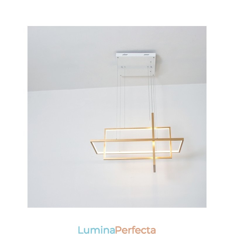 Lumină suspendată liniară reglabilă cu telecomandă Lumină ambientală Finisaje vopsite Aluminiu Design modern
