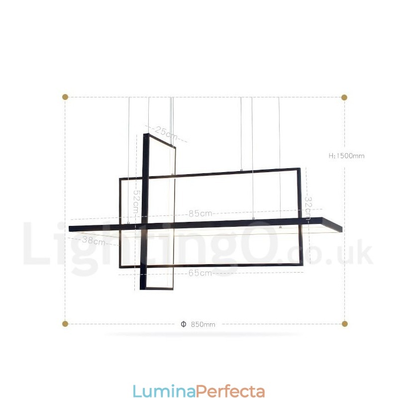 Lumină suspendată liniară reglabilă cu telecomandă Lumină ambientală Finisaje vopsite Aluminiu Design modern