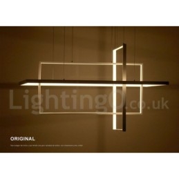 Lumină suspendată liniară reglabilă cu telecomandă Lumină ambientală Finisaje vopsite Aluminiu Design modern