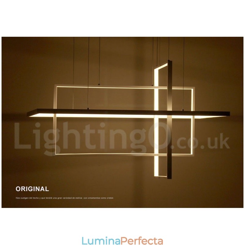 Lumină suspendată liniară reglabilă cu telecomandă Lumină ambientală Finisaje vopsite Aluminiu Design modern