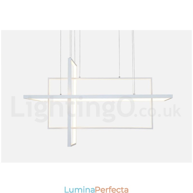 Lumină suspendată liniară reglabilă cu telecomandă Lumină ambientală Finisaje vopsite Aluminiu Design modern