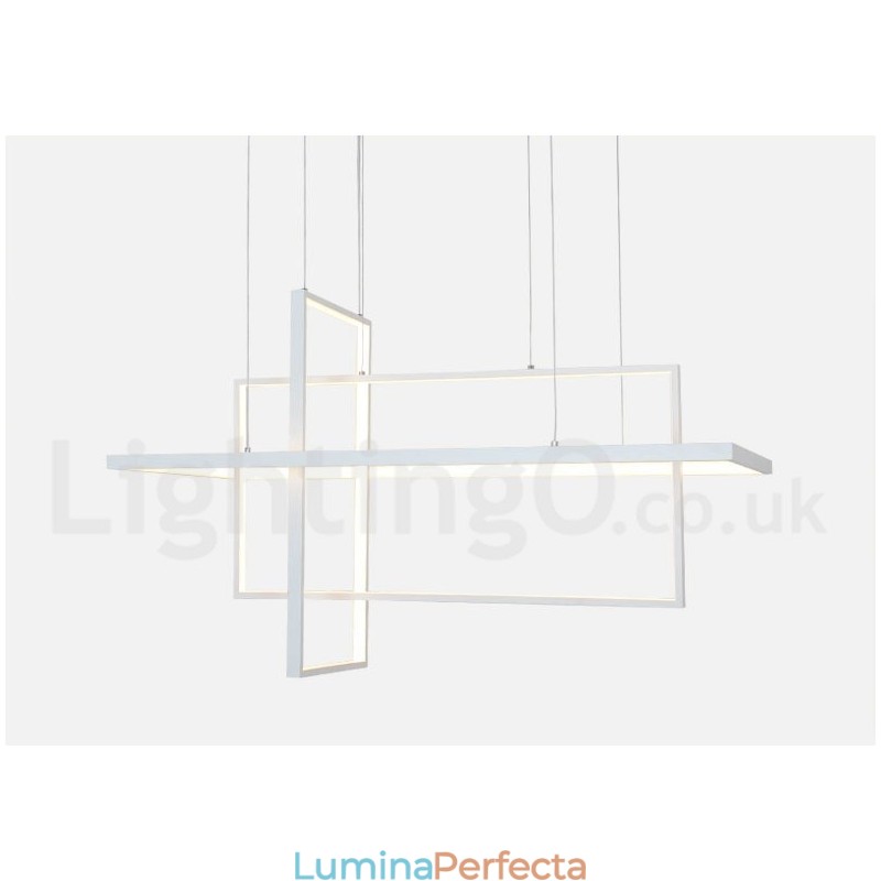 Lumină suspendată liniară reglabilă cu telecomandă Lumină ambientală Finisaje vopsite Aluminiu Design modern