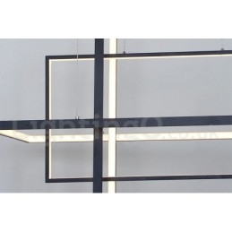Lumină suspendată liniară reglabilă cu telecomandă Lumină ambientală Finisaje vopsite Aluminiu Design modern