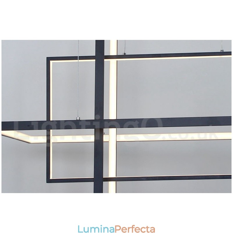 Lumină suspendată liniară reglabilă cu telecomandă Lumină ambientală Finisaje vopsite Aluminiu Design modern
