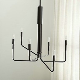 Candelabru din metal cu pictură de țară