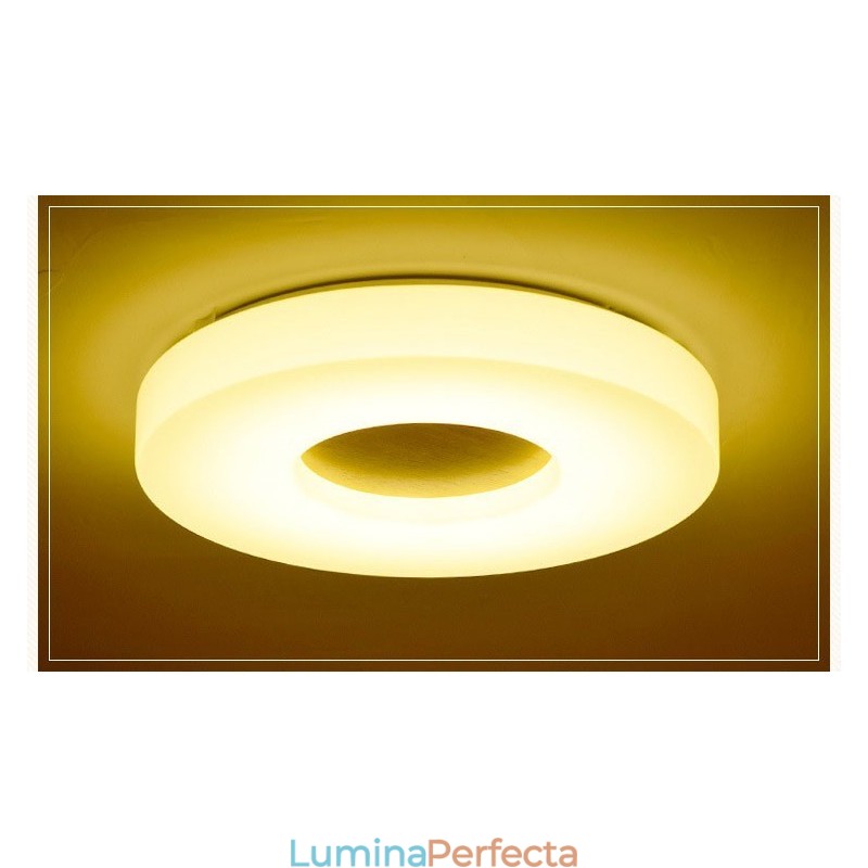 Plafoniera rotundă din lemn ultra subțire, reglabilă, cu abajur din acril, în stil nordic